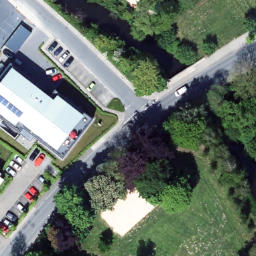 Sand Volleyball Court, Rietberg — aerial view