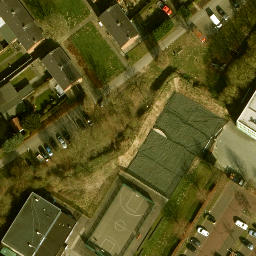 Sand Volleyball Court — aerial view