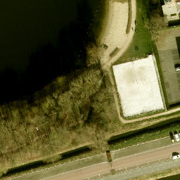 Sand Volleyball Court — aerial view