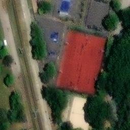 Sand Volleyball Court — aerial view