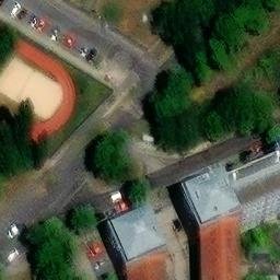 Sand Volleyball Court — aerial view