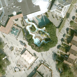 Sand Volleyball Court — aerial view