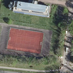 Volleyball Court near Köthen (Anhalt) — aerial view