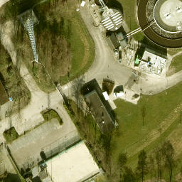 Sand Volleyball Court — aerial view