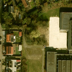 Sand Volleyball Court — aerial view