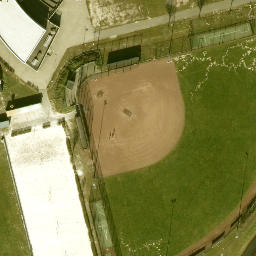 Sand Volleyball Court — aerial view