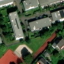 Sand Volleyball Court in Paderborn, Nordrhein-Westfalen — aerial view