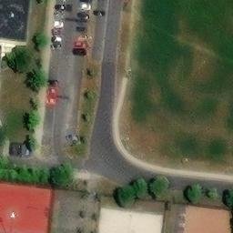 Sand Volleyball Court — aerial view