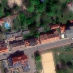 Sand Volleyball Court in Ballenstedt, Sachsen-Anhalt — aerial view