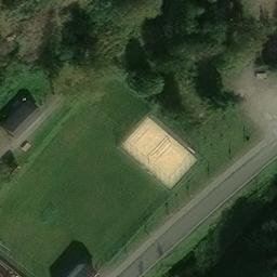 Sand Volleyball Court, Oberharz am Brocken — aerial view