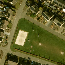 Sand Volleyball Court — aerial view