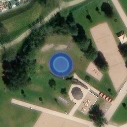 Sand Volleyball Court — aerial view
