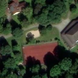 Sand Volleyball Court in Paderborn, Nordrhein-Westfalen — aerial view