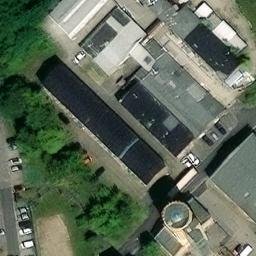 Sand Volleyball Court in Wolfen, Sachsen-Anhalt — aerial view