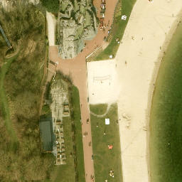 Sand Volleyball Court — aerial view
