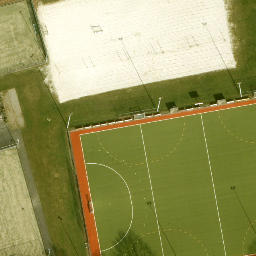 Sand Volleyball Court — aerial view