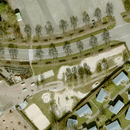 Sand Volleyball Court — aerial view