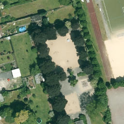 Sand Volleyball Court, Dortmund — aerial view