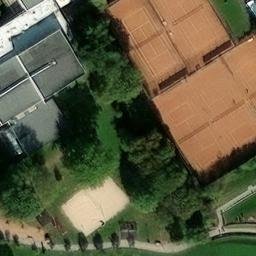 Sand Volleyball Court — aerial view