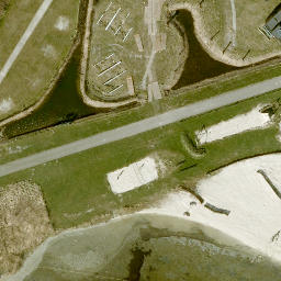 Sand Volleyball Court — aerial view