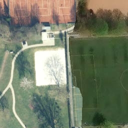 Sand Volleyball Court, Göttingen — aerial view