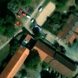 Sand Volleyball Court, Trendelburg — aerial view