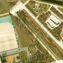 Sand Volleyball Court — aerial view
