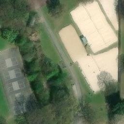 Sand Volleyball Court in Göttingen, Niedersachsen — aerial view