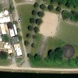 Sand Volleyball Court — aerial view