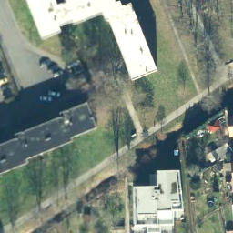 Sand Volleyball Court in Göttingen, Niedersachsen — aerial view