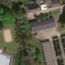 Sand Volleyball Court in Niedersachswerfen, Thüringen — aerial view
