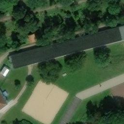 Sand Volleyball Court, Halle (Saale) — aerial view