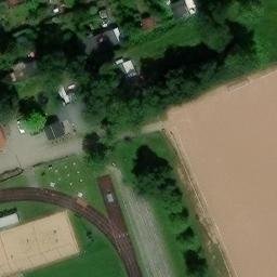 Sand Volleyball Court, Halle (Saale) — aerial view