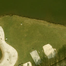 Sand Volleyball Court — aerial view