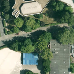Sand Volleyball Court, Dortmund — aerial view