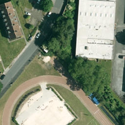 Sand Volleyball Court — aerial view
