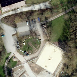Sand Volleyball Court, Warburg — aerial view