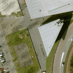 Sand Volleyball Court — aerial view