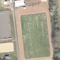 Sand Volleyball Court, Halle (Saale) — aerial view