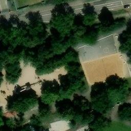 Sand Volleyball Court, Halle (Saale) — aerial view