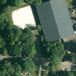 Sand Volleyball Court, Bochum — aerial view