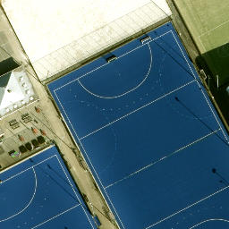 Sand Volleyball Court — aerial view