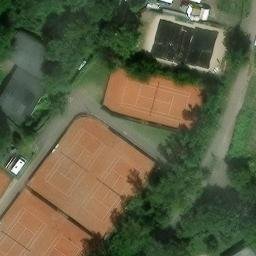 Sand Volleyball Court in Halle (Saale), Sachsen-Anhalt — aerial view