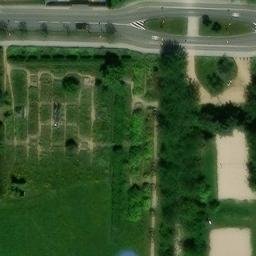 Sand Volleyball Court, Halle (Saale) — aerial view