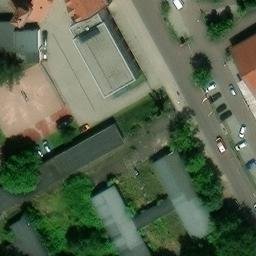 Sand Volleyball Court in Halle (Saale), Sachsen-Anhalt — aerial view