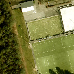 Sand Volleyball Court — aerial view