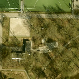 Sand Volleyball Court — aerial view