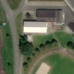 Sand Volleyball Court in Rackwitz, Sachsen — aerial view