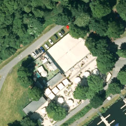 Sand Volleyball Court, Bochum — aerial view
