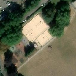 Sand Volleyball Court — aerial view